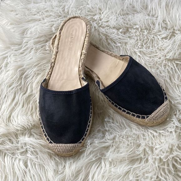 J. Crew Shoes - J Crew Black Suede Slip-On Mule Size 11